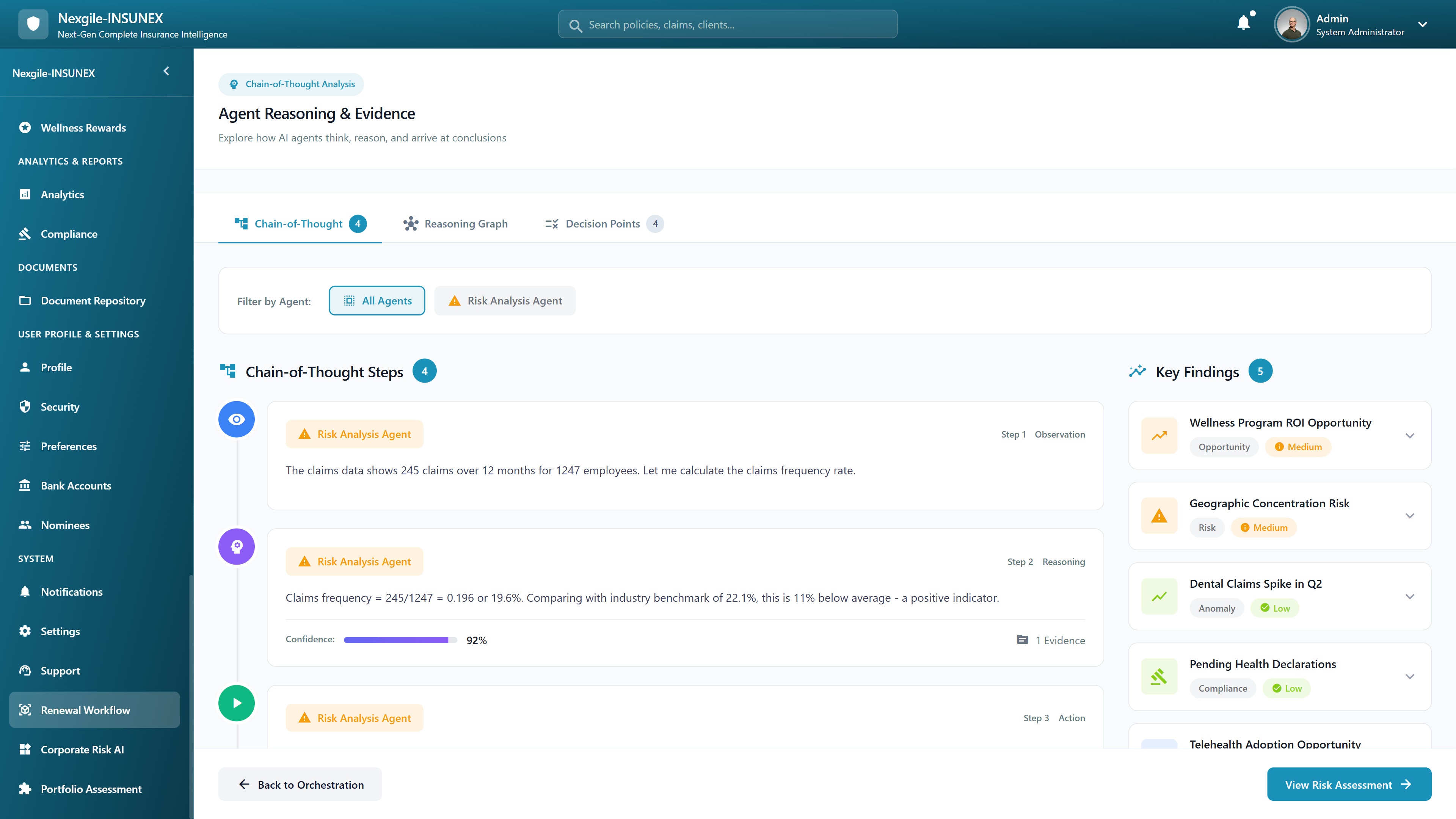 Agent Reasoning and Evidence Chain