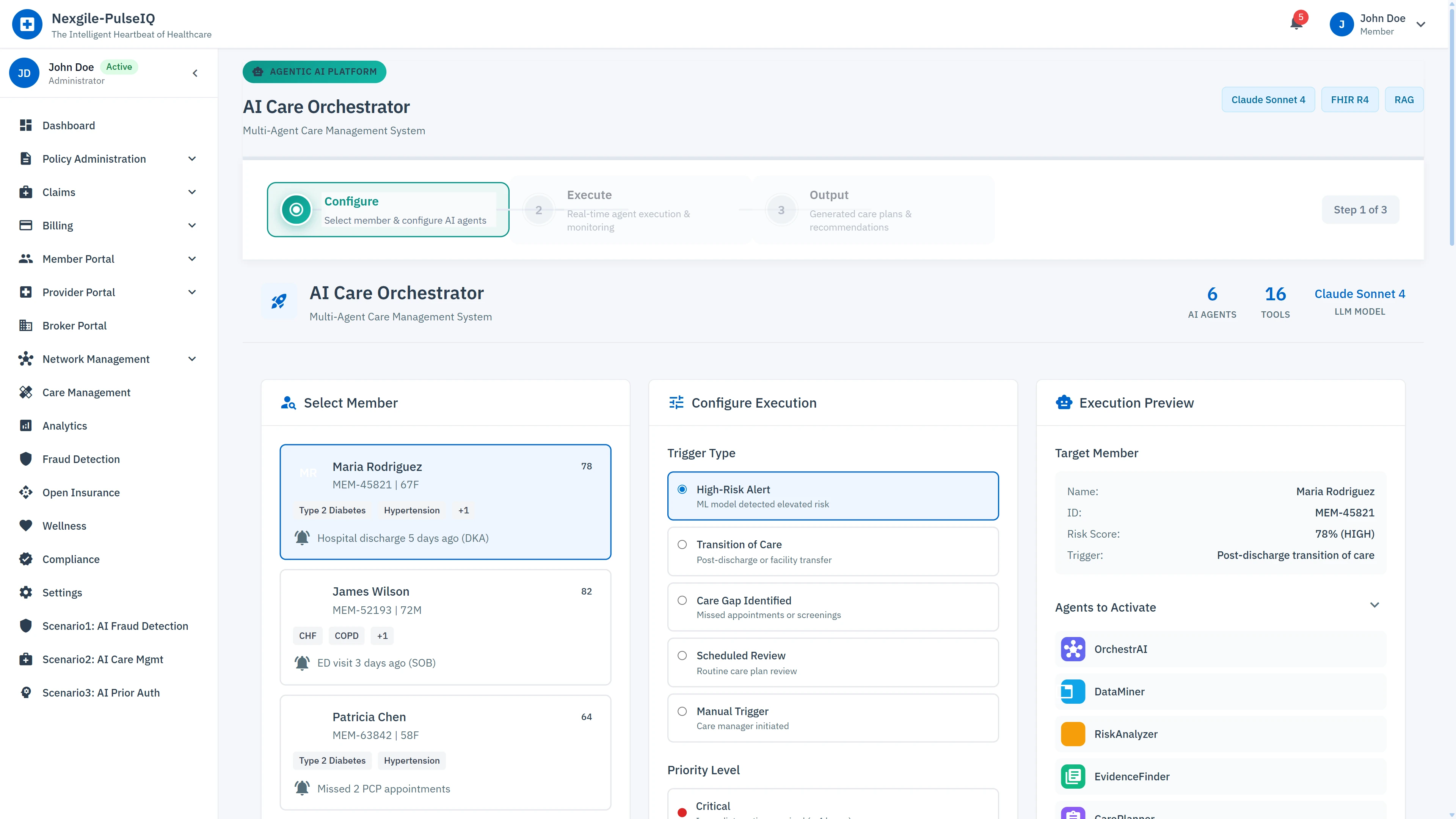 Mission Briefing - Configure care management workflow by selecting high-risk members and defining trigger types and priority levels